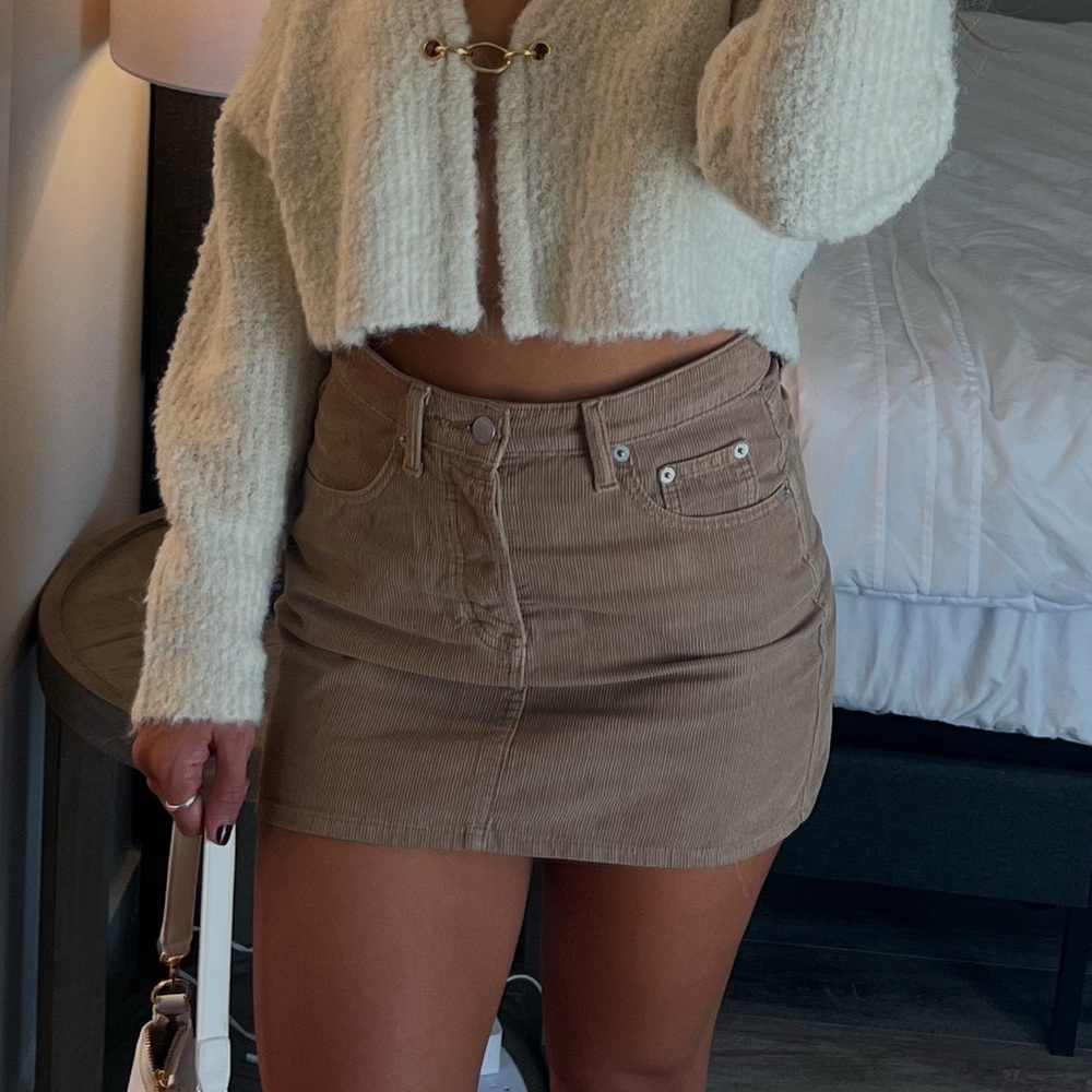 Tan Skirt Corduroy